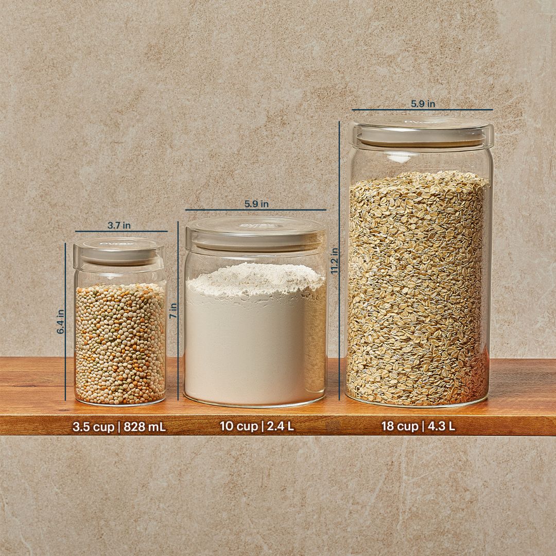 Pyrex? 3-Piece Lightweight Glass Canister Set - Image 2