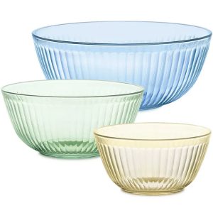 Pyrex Colors Sculpted Tinted 3-piece Mixing Bowl Set