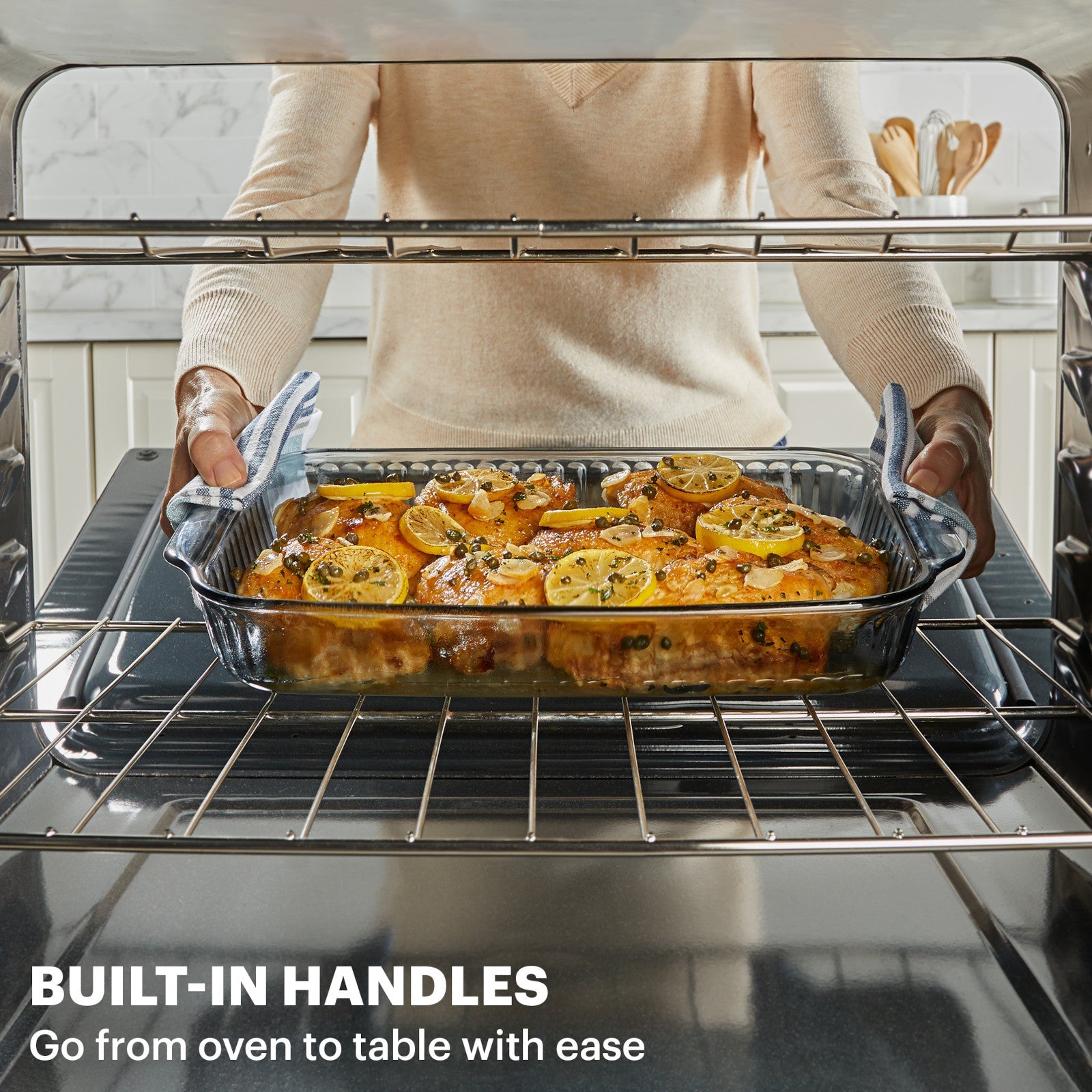 Pyrex® Sculpted Tinted Colors Sculpted Tinted 9 x 13 Baking Dish. Smoke - Image 2
