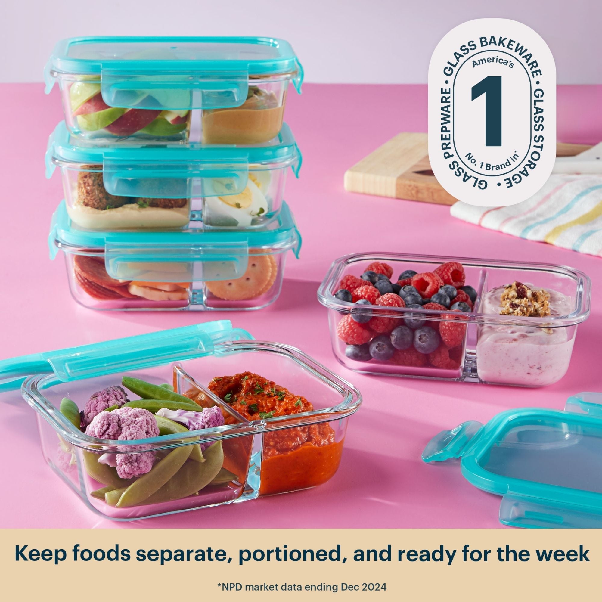 Pyrex? MealBox 10-Piece Divided Storage Set. 2.3 Cup - Image 5