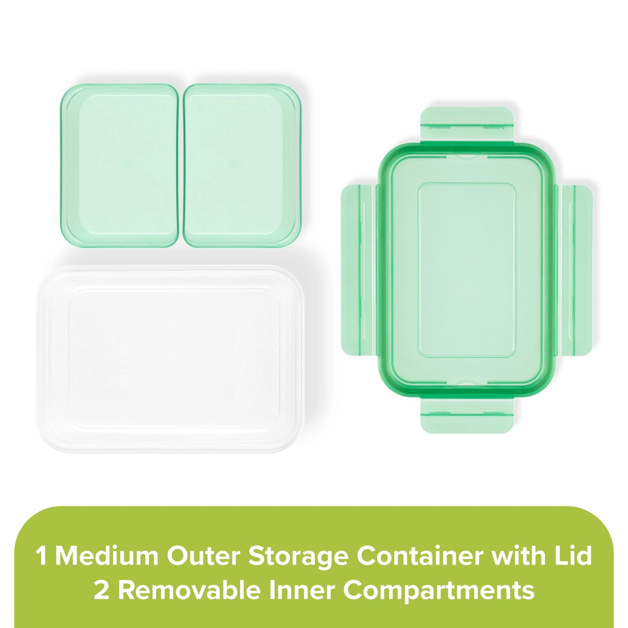 Snapware? Meal Prep Divided: 4.6-cup Rectangle Storage Container. 2-Section - Image 3