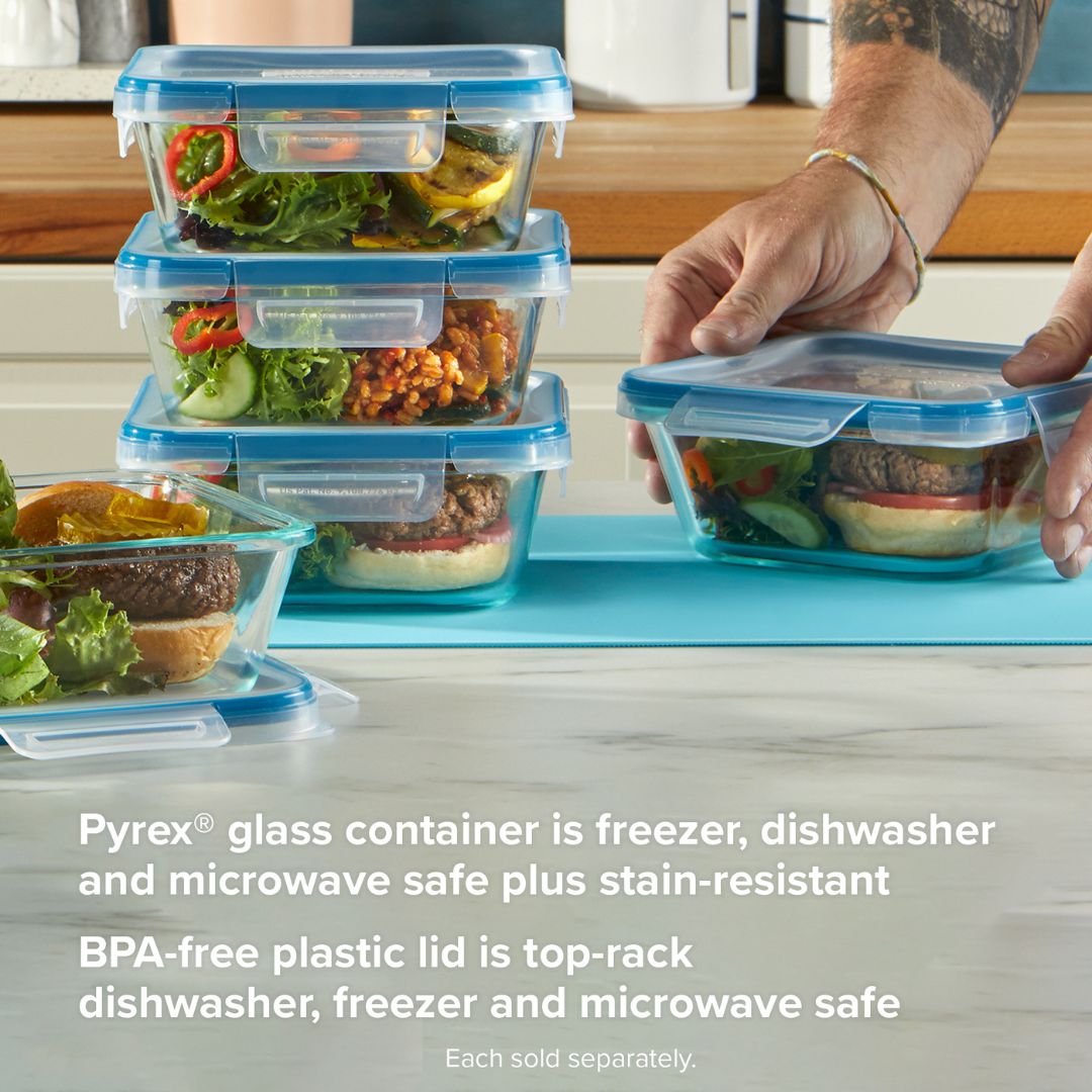 Snapware Total Solution Pyrex Glass 4-piece Square Food Storage Value Pack - Image 2