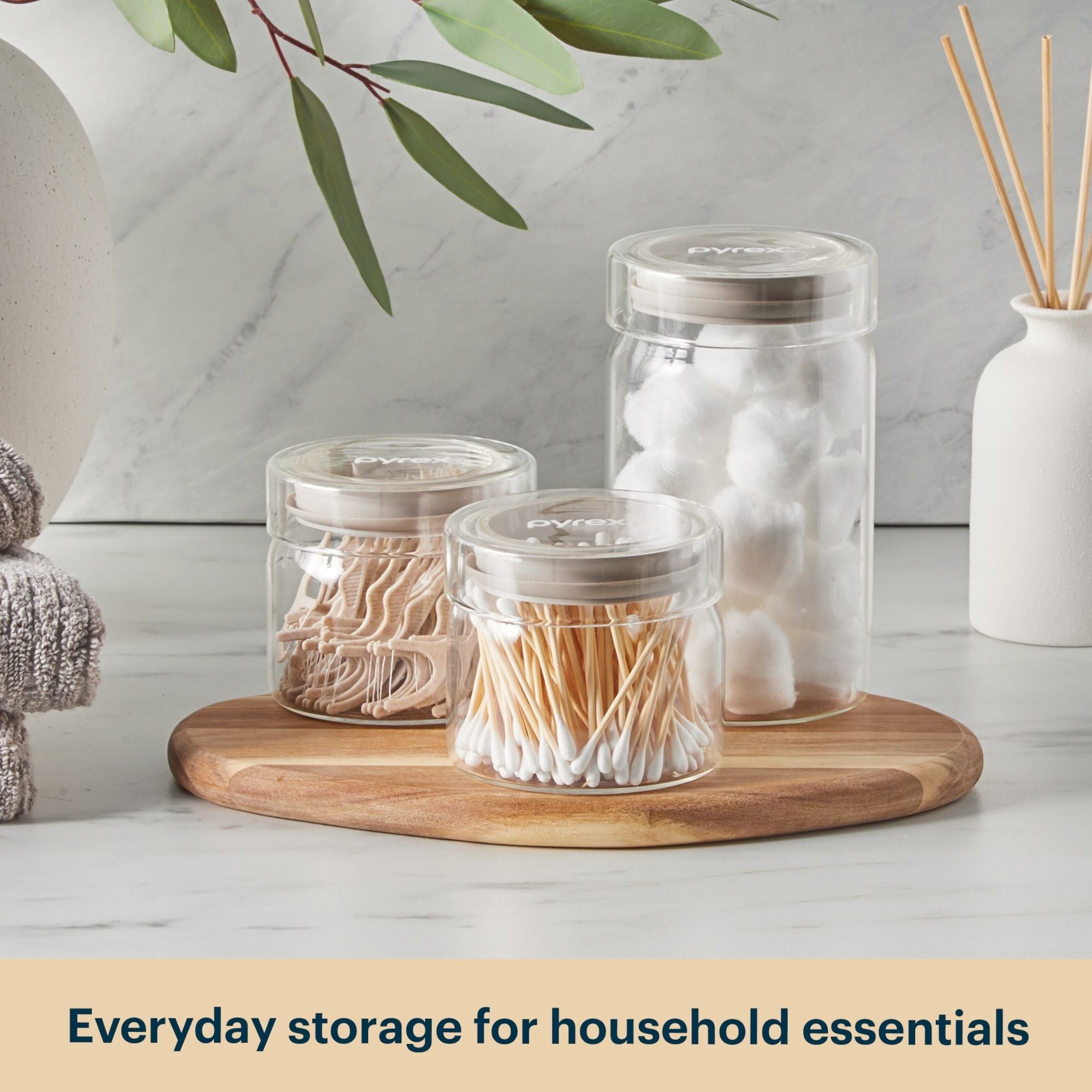 Pyrex? 3-Piece Lightweight Glass Canister Set - Image 7