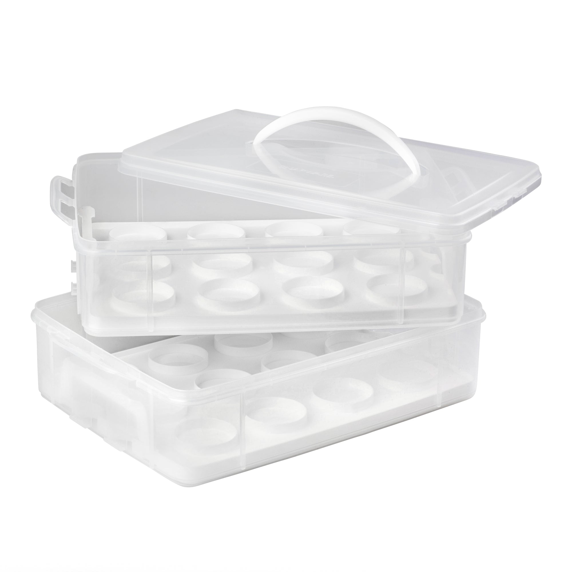 Snapware Snap 'N Stack Enter-Tainers 2-Layer Cookie. Cake & Brownie Carrier