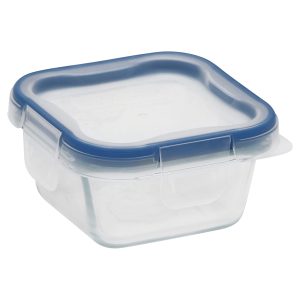 Snapware Total Solution Pyrex Glass 1-cup Square Food Storage with Plastic Lid